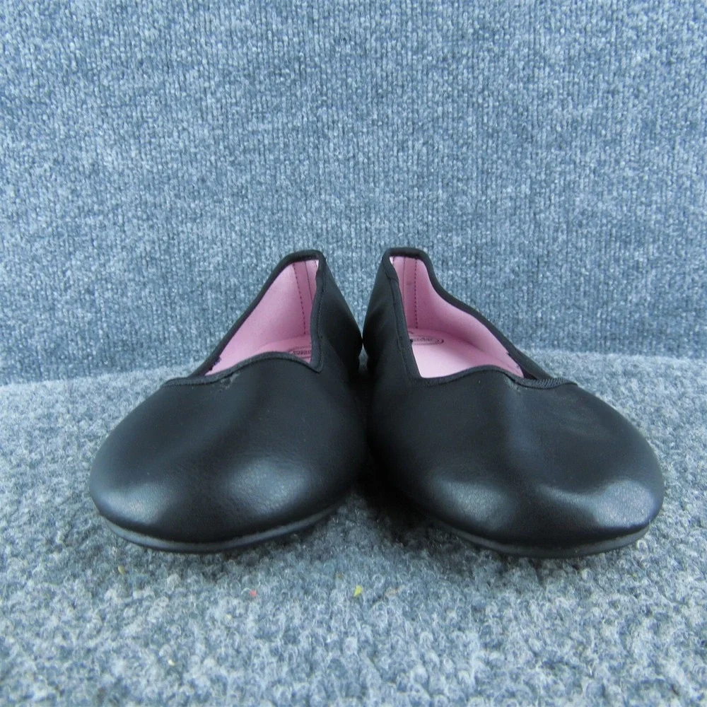 Wonder Nation Youth Girls Ballet Shoes Size 5 Medium Black Synthetic Slip On‎
